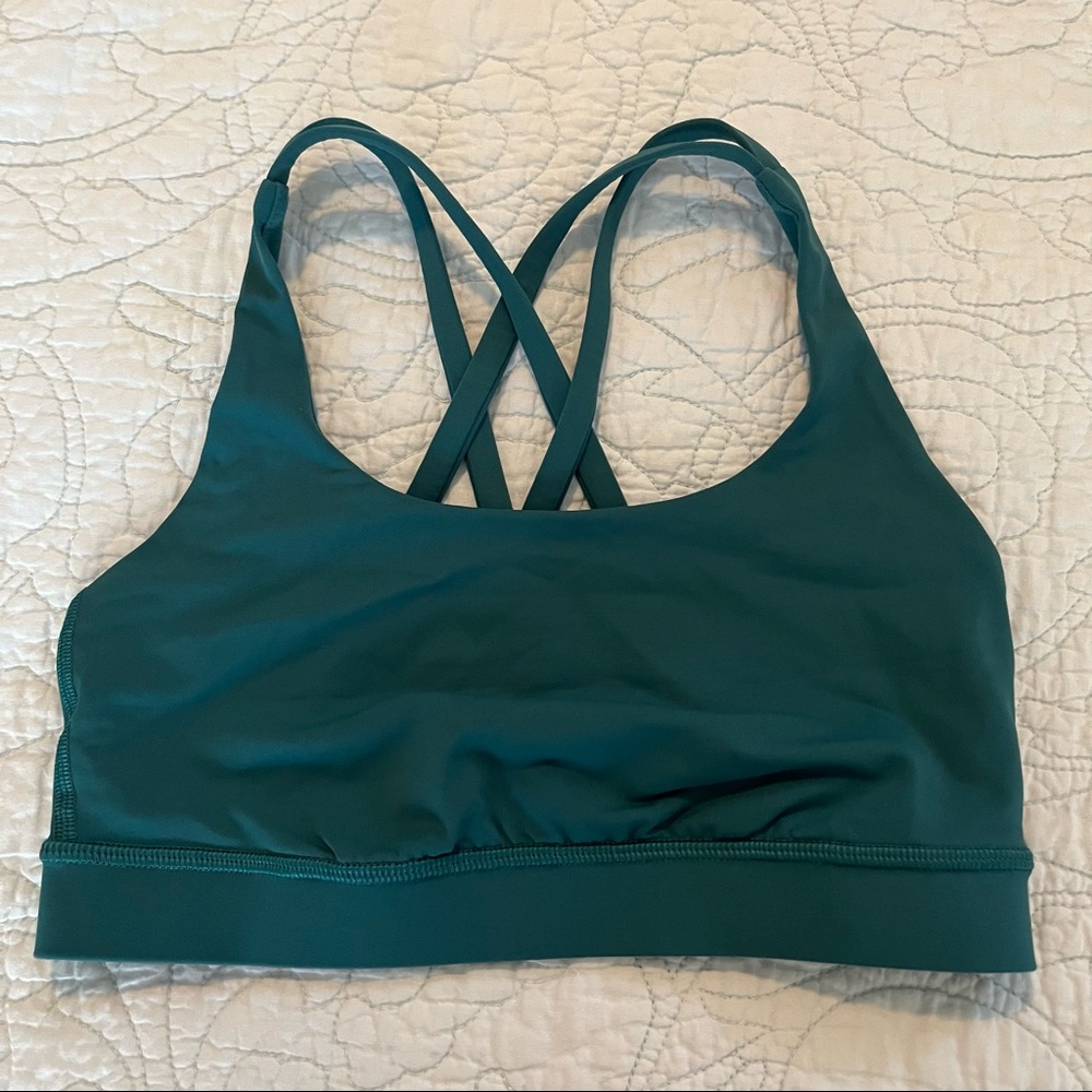 Lululemon 🍋 Seawheeze 🌊 Energy Bra Size 4 Deep Cove